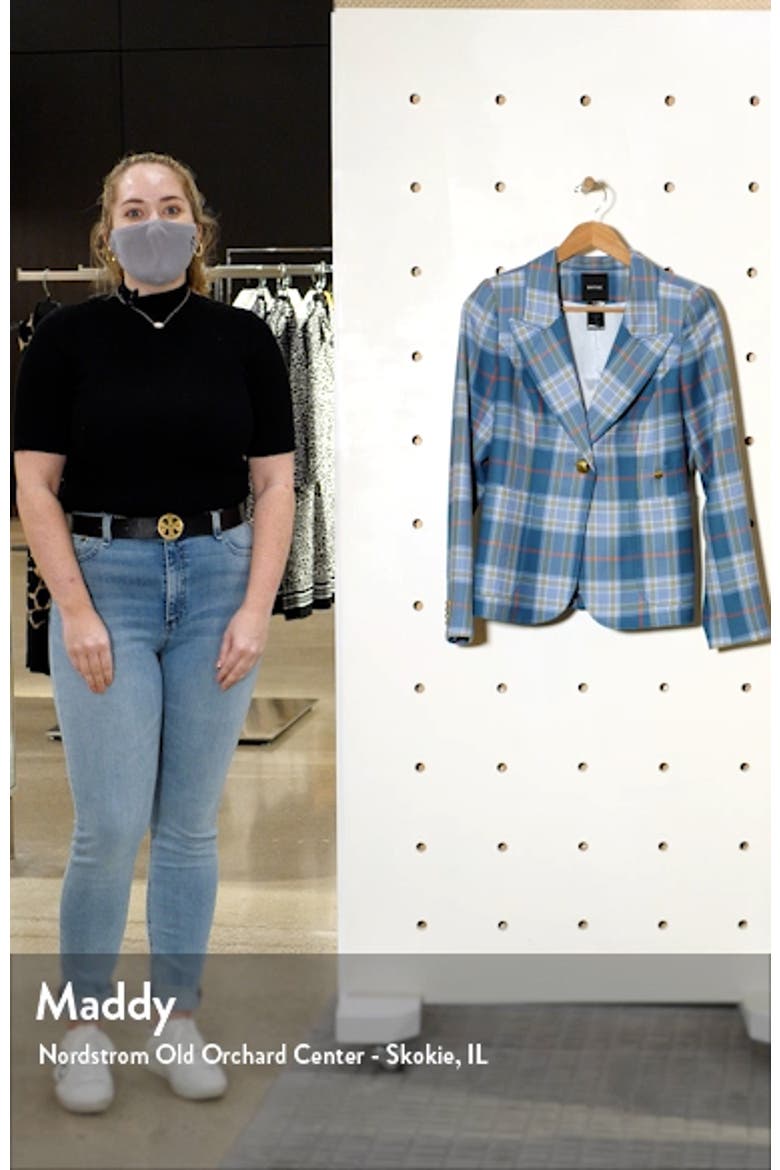 Duchess Plaid Wool Cutaway Blazer video