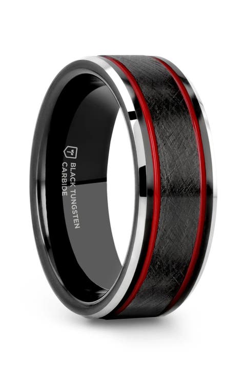 Olis Wire Finish Tungsten Wedding Band