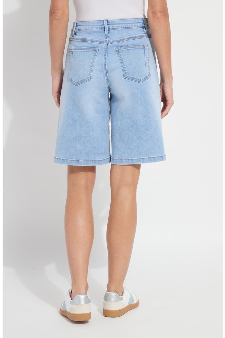 Lennon Denim Pull-On Bermuda Shorts, Alternate, color, BLEACHED BLUE