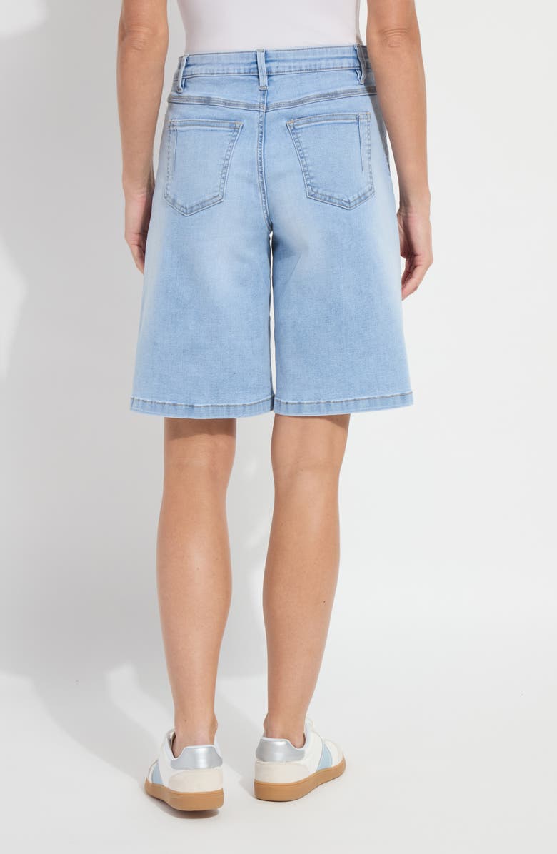 Lysse Lennon Denim Pull-On Bermuda Shorts, Alternate, color, Bleached Blue