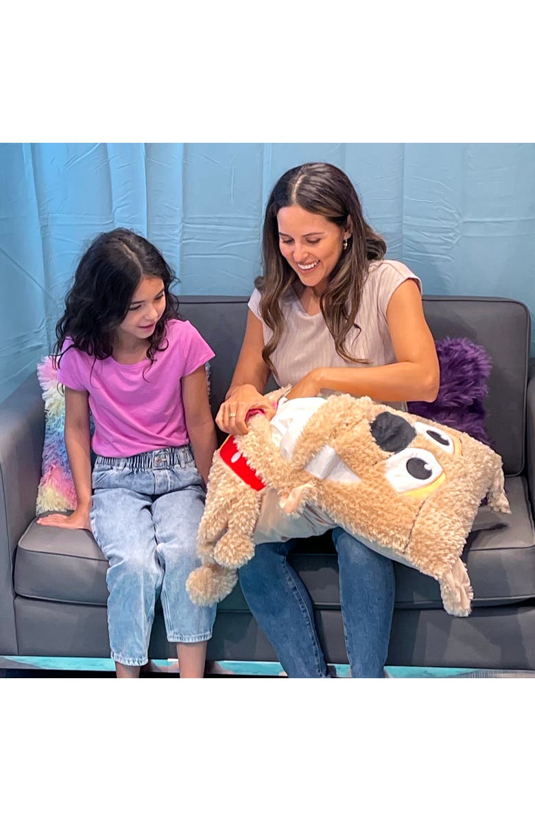 Shamzees Dog Brown Plush Pillow Cover, Soft Huggable Animal Character, Alternate, color, Multicolored