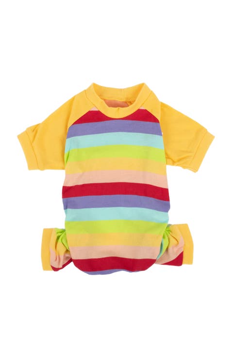 Dog Cotton Striped Matching Family Holiday Pajamas