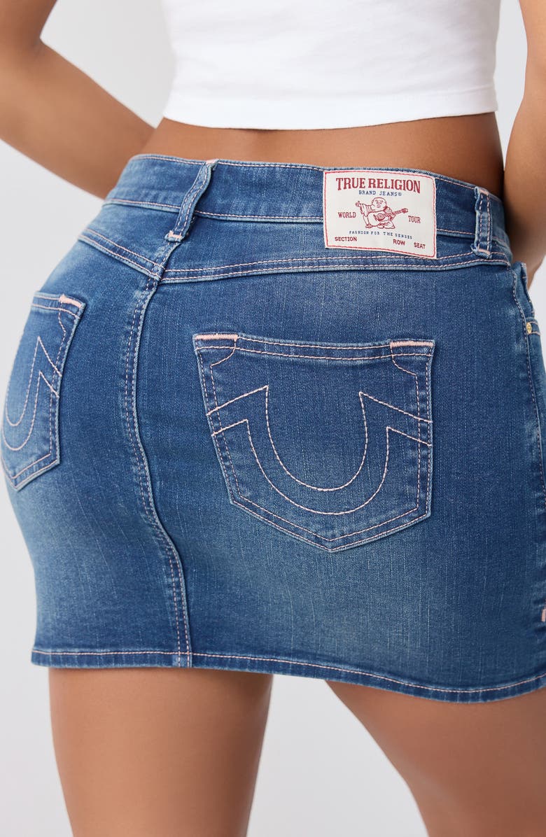 True Religion Denim Miniskirt, Alternate, color, 