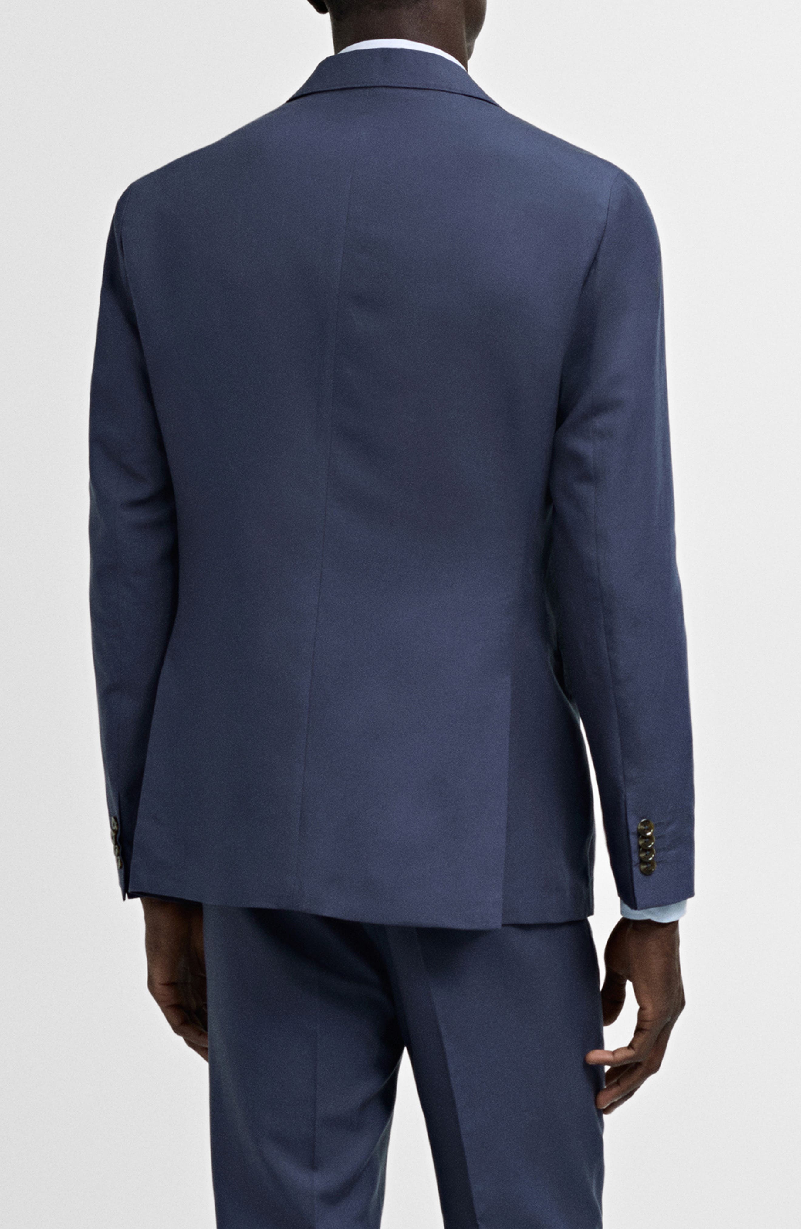 Slim Fit Blue Lyocell & Linen Sport Coat - image 2