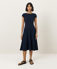 Pact Fit & Flare Ballet Neck Dress Made With Organic Cotton