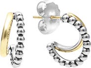 LAGOS Signature Caviar Double Mini Hoop Earrings