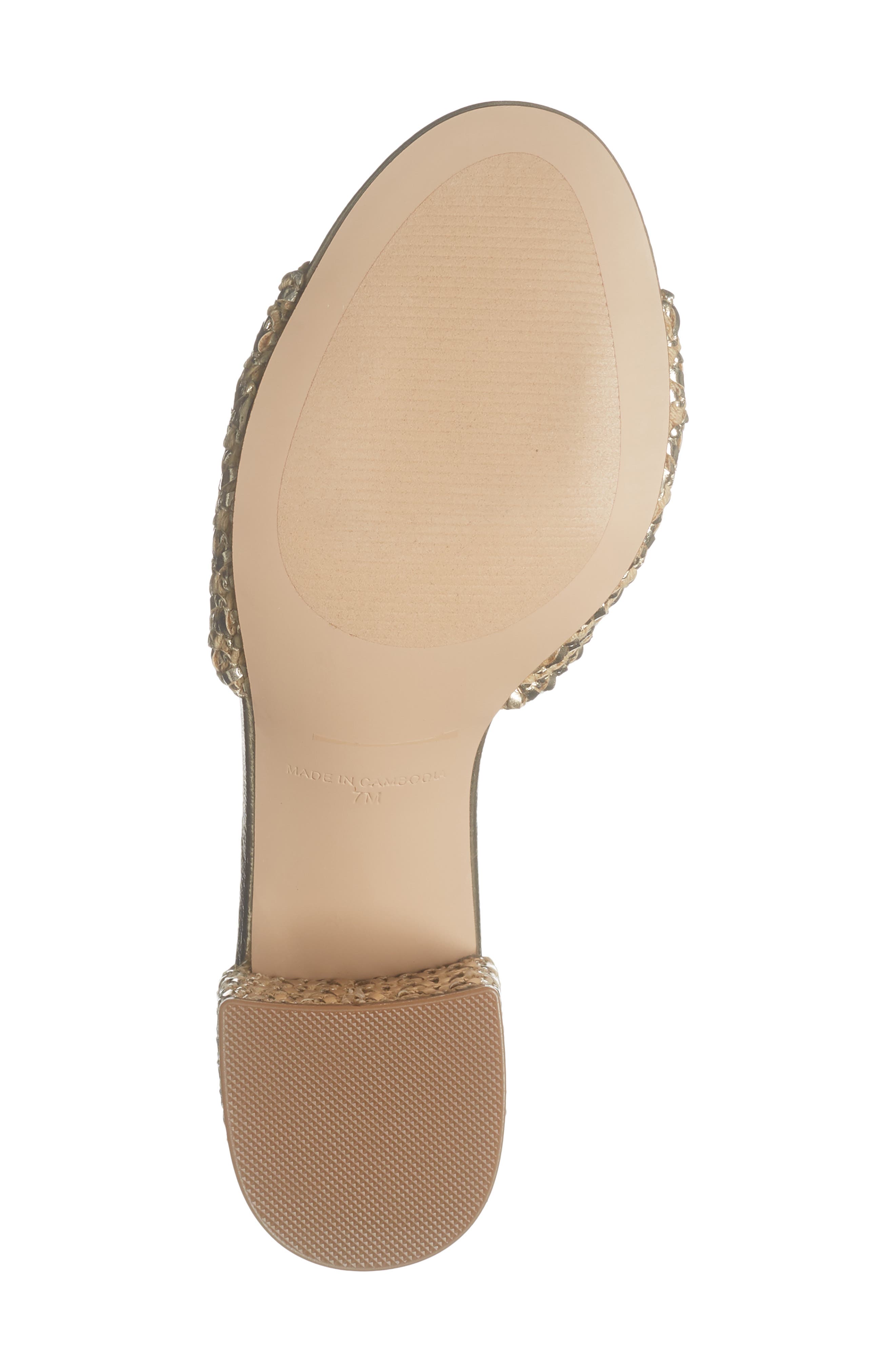 Melodee Woven Slide Sandal, Alternate, color, GOLD