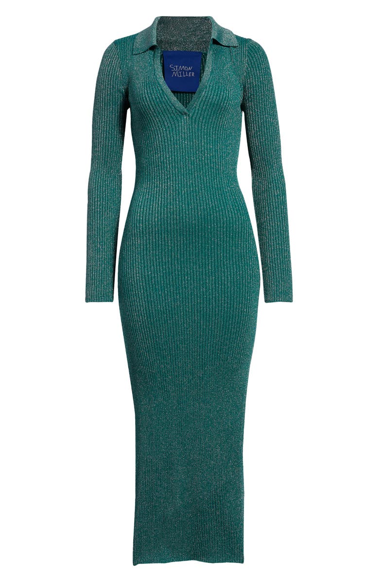 Simon Miller Choi Ribbed Long Sleeve Sweater Dress, Alternate, color,