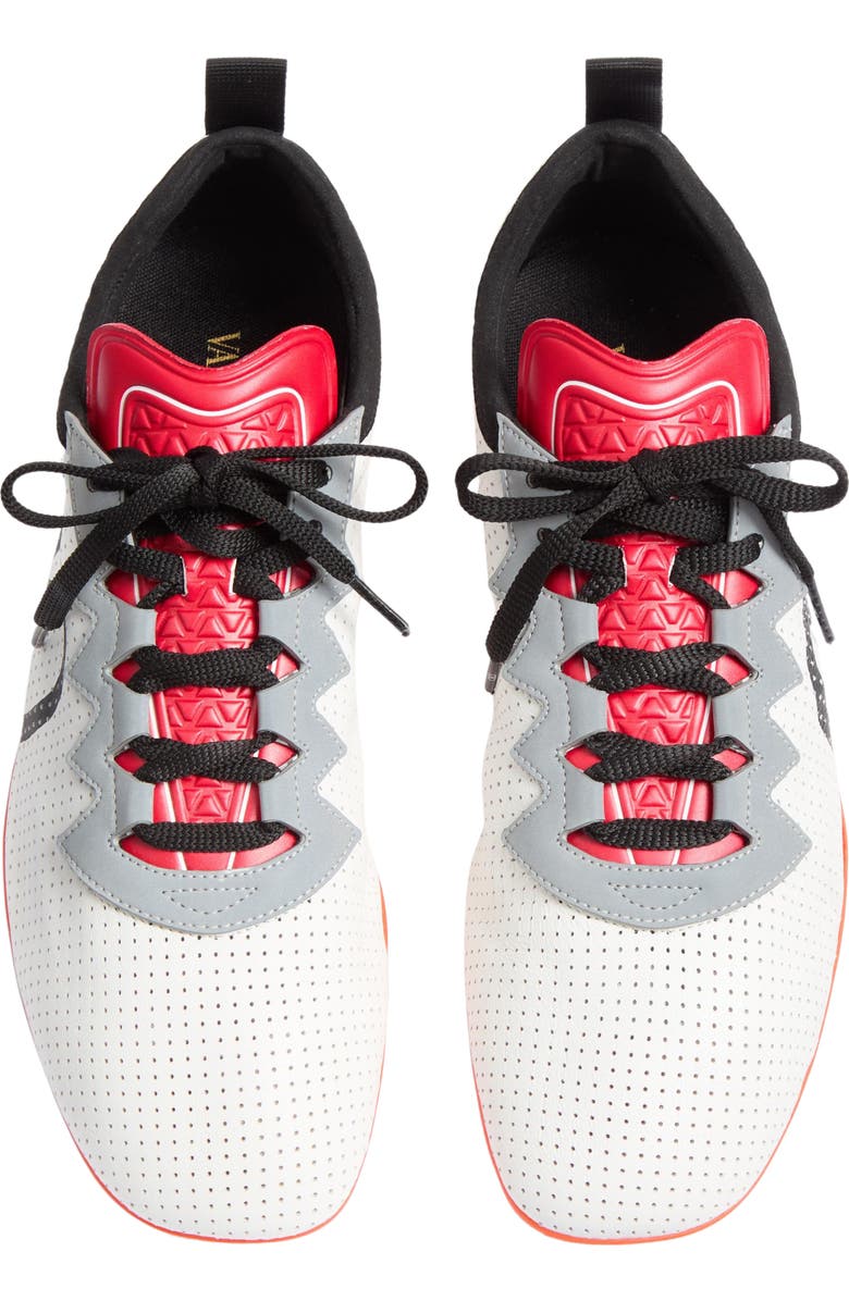 Valentino Garavani Chromation Perforated Sneaker, Alternate, color, Bianco/ Grigio