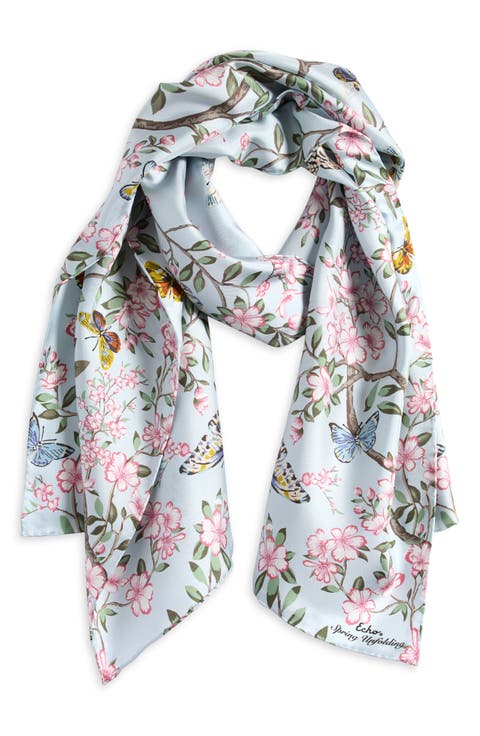 Spring Unfolding Silk Oblong Scarf