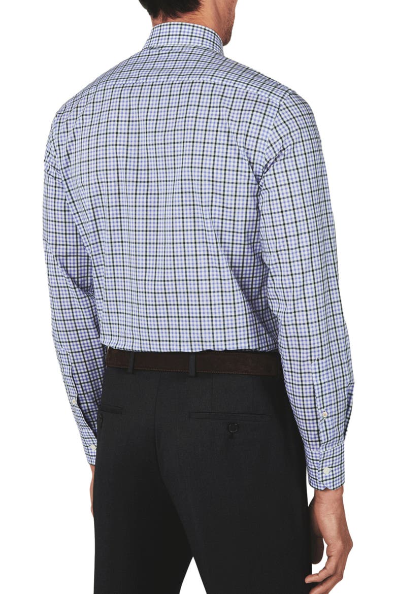 Reynolds Bold Check Dress Shirt, Alternate, color, BLUE/GREEN PLAID