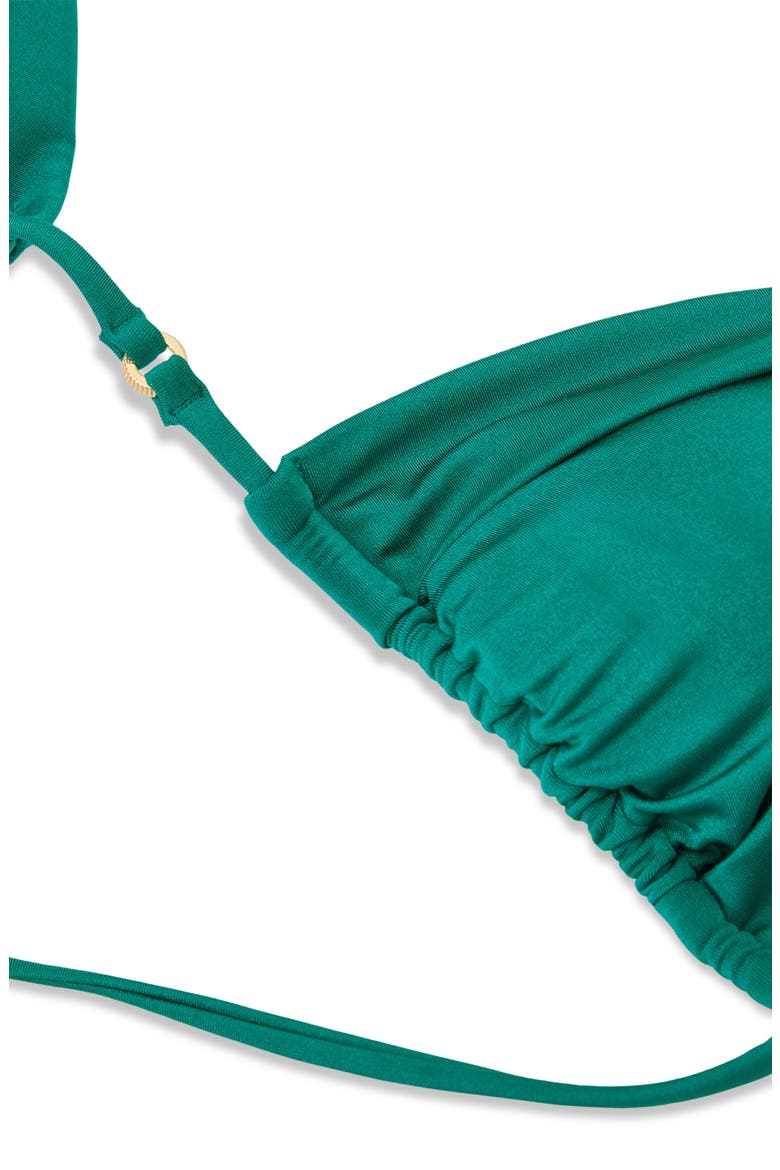 Matilda Halter Triangle Swimsuit Top, Alternate, color, TEAL BLUE