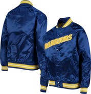 Mitchell & Ness Youth Mitchell & Ness Royal Golden State Warriors Hardwood Classics Satin Raglan Full-Snap Jacket