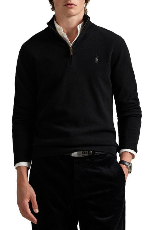 Regular Fit Wool Quarter Zip Sweater