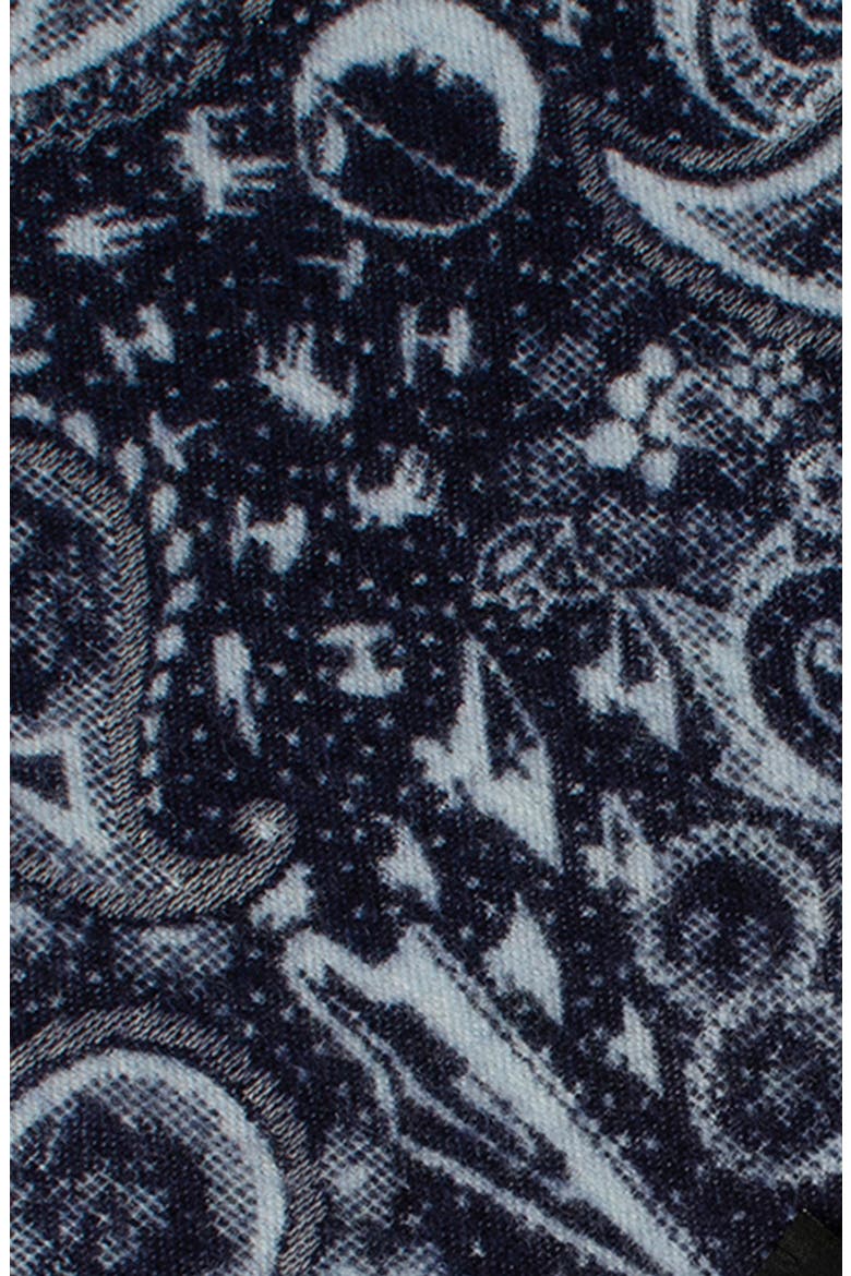 Star Wars™ Darth Vader Paisley Merino Wool Blend Scarf, Alternate, color, GRAY