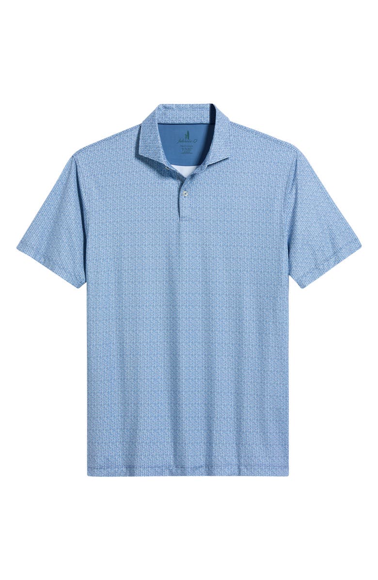 johnnie-O Fall Flower Featherweight Performance Polo, Alternate, color, Lake