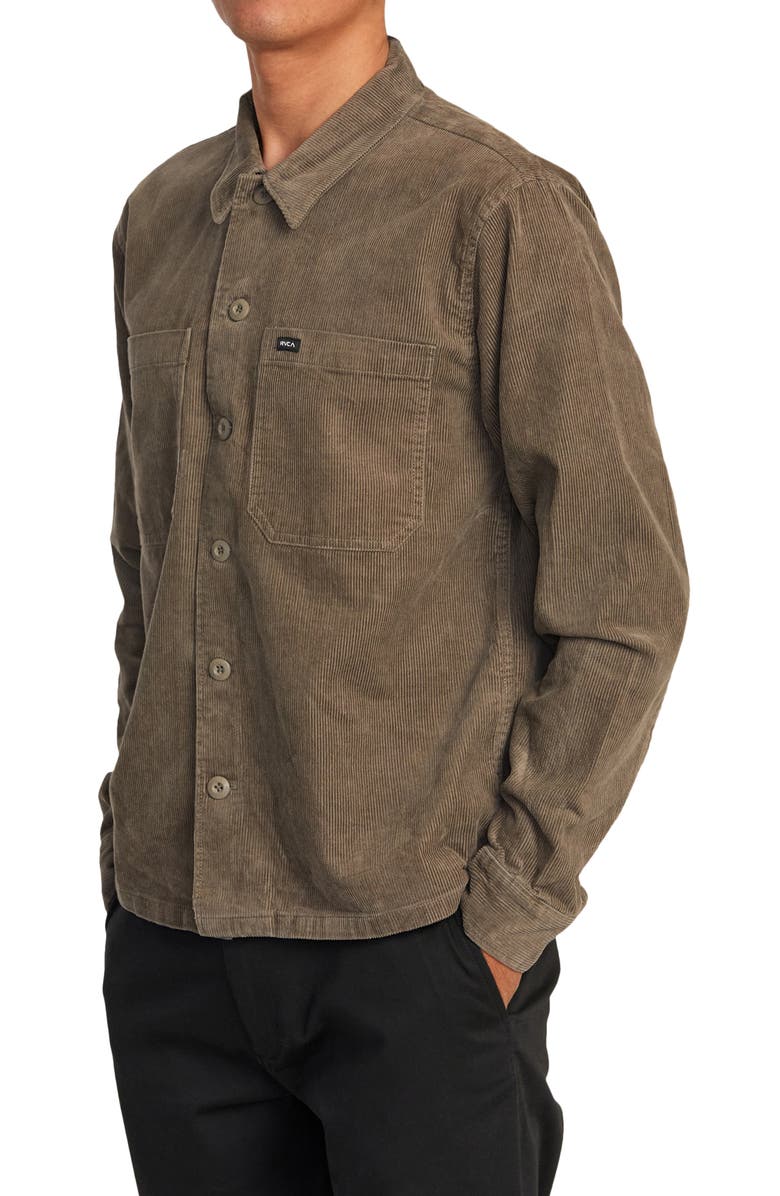 RVCA Americana Corduroy Button-Up Overshirt, Alternate, color, 