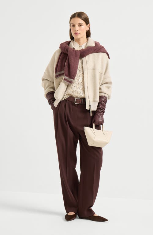 Brunello Cucinelli Pleated-details Trousers In Brown