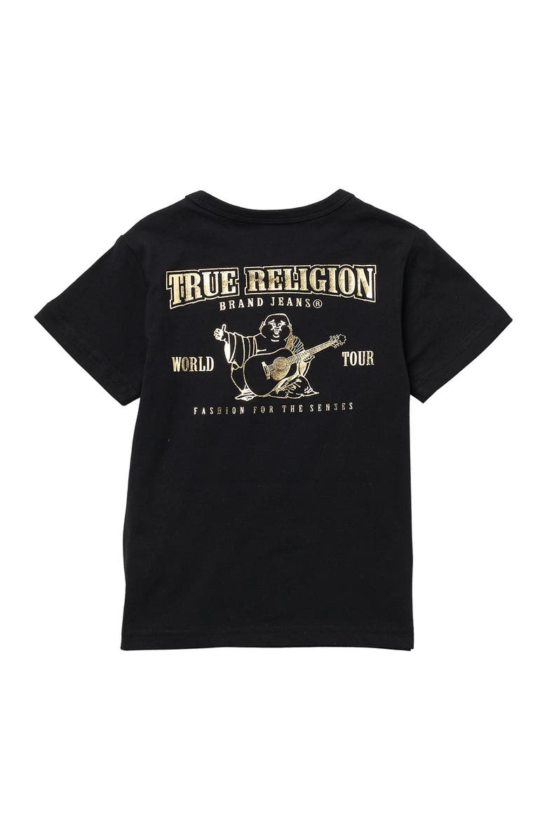 True Religion Brand Jeans Gold Buddha Logo T-Shirt, Alternate, color,
