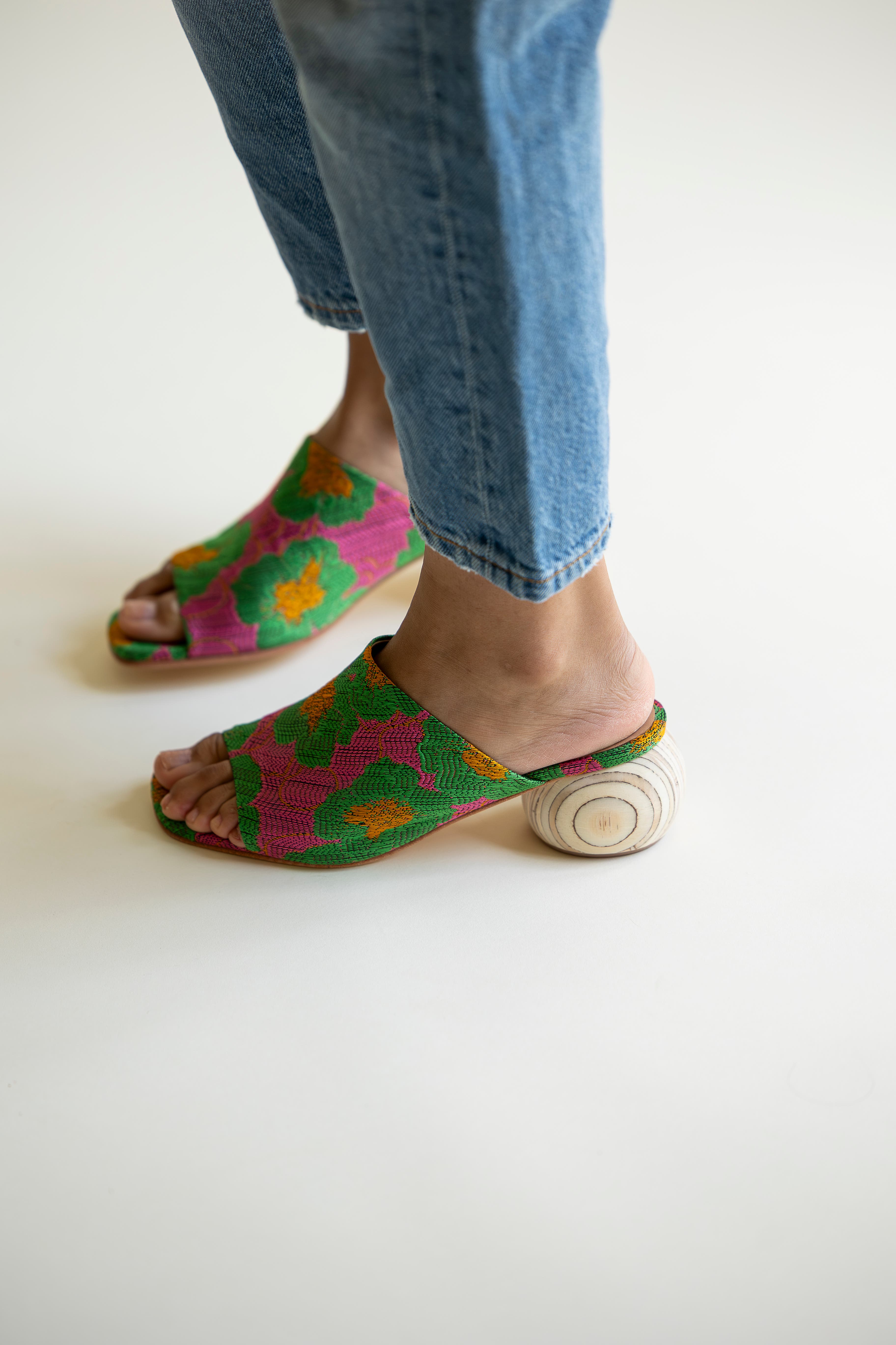 Huma Blanco Milla Woven Textile Slide Sandal, Alternate, color, Floral
