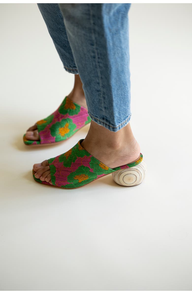 Huma Blanco Milla Woven Textile Slide Sandal, Alternate, color, Floral