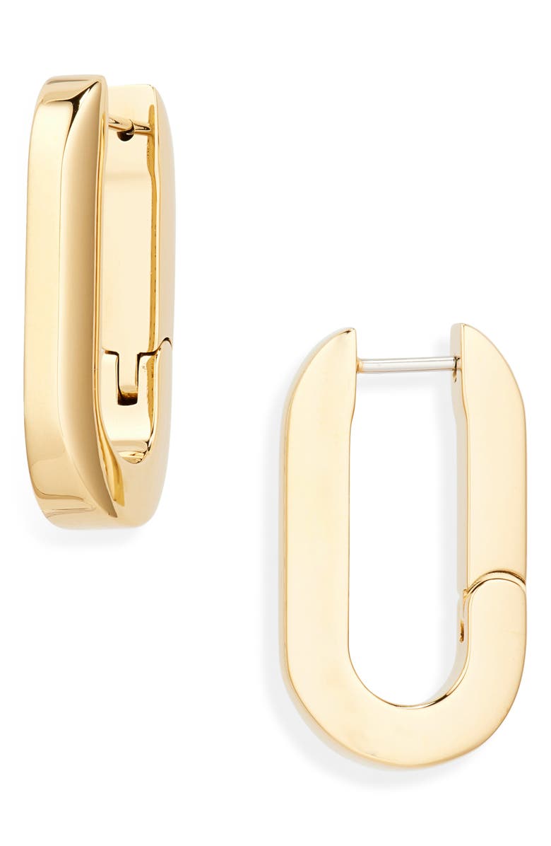 Jenny Bird U-Link Hoop Earrings, Main, color, High Polish Gold