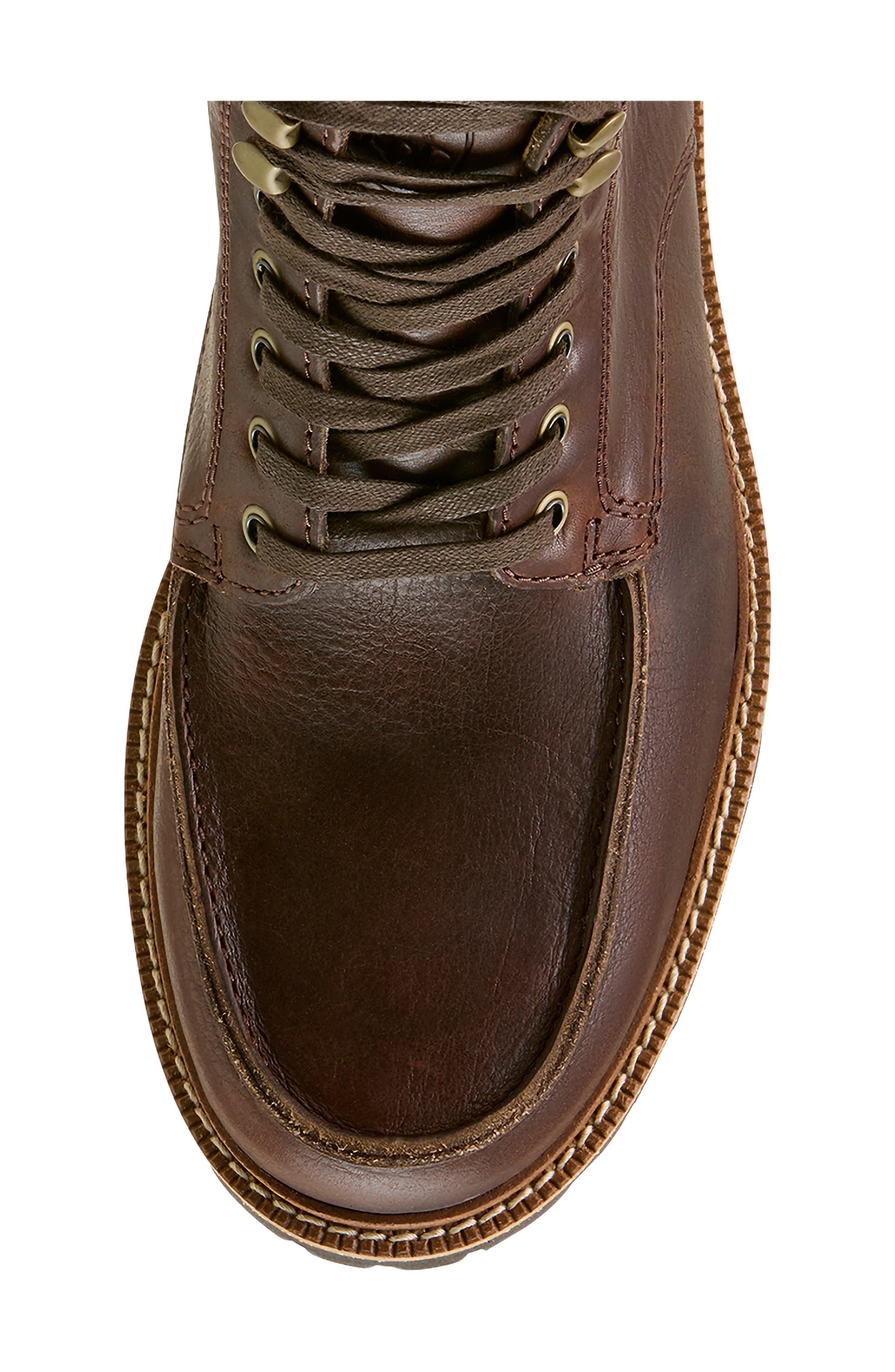 Split Rock Moc Toe Western Boot, Alternate, color, BROWN