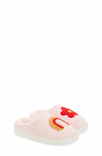 Harper Canyon Kids' Rainbow Flower Mismatched Slippers