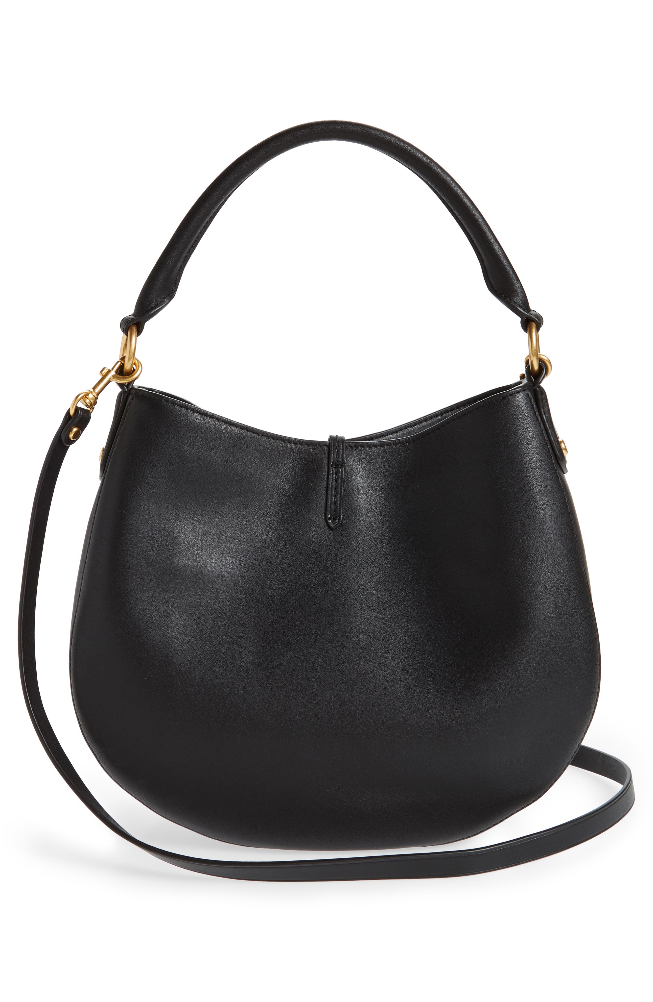 Tory Burch Mini Miller Leather Hobo Bag, Alternate, color, 