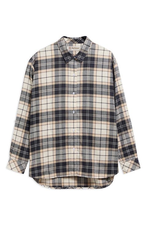 Elishaw Relaxed Fit Check Button-Up Shirt