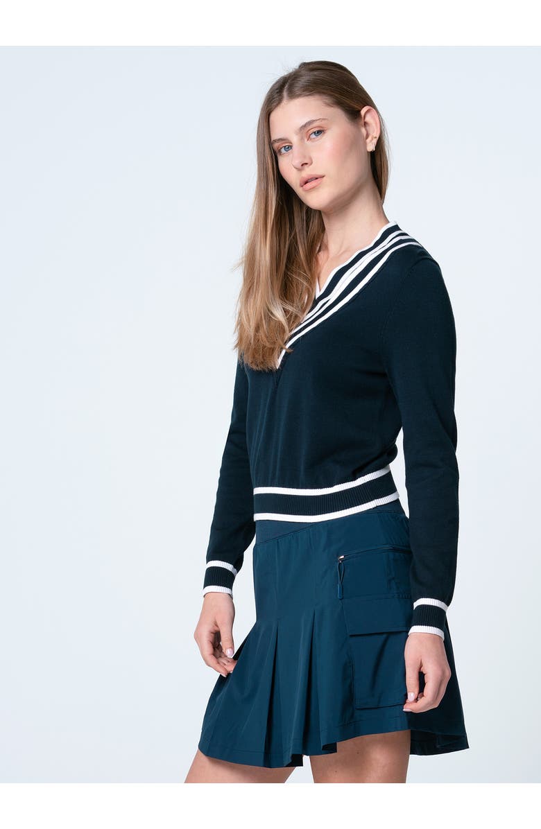 Lucky in Love Victory V-Neck Sweater, Alternate, color,