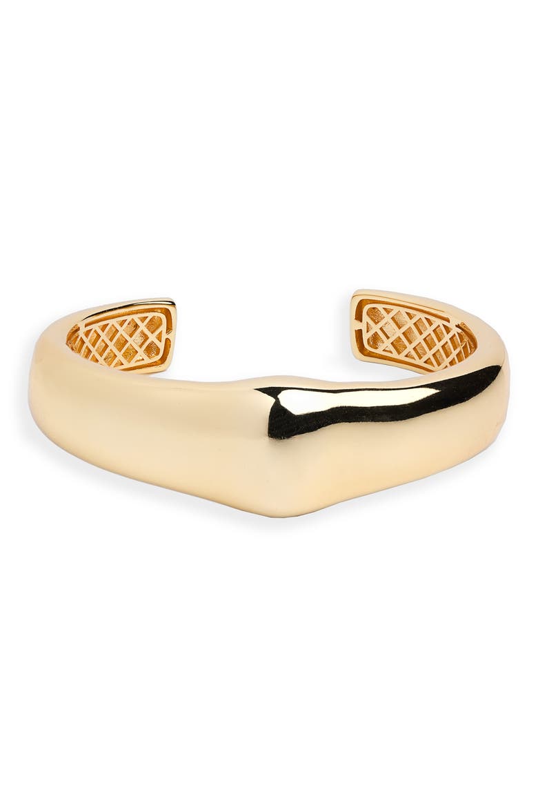Bamboo Wide Cuff Bracelet, Main, color, GOLD