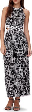 DVF Zeus Logo Print Dress