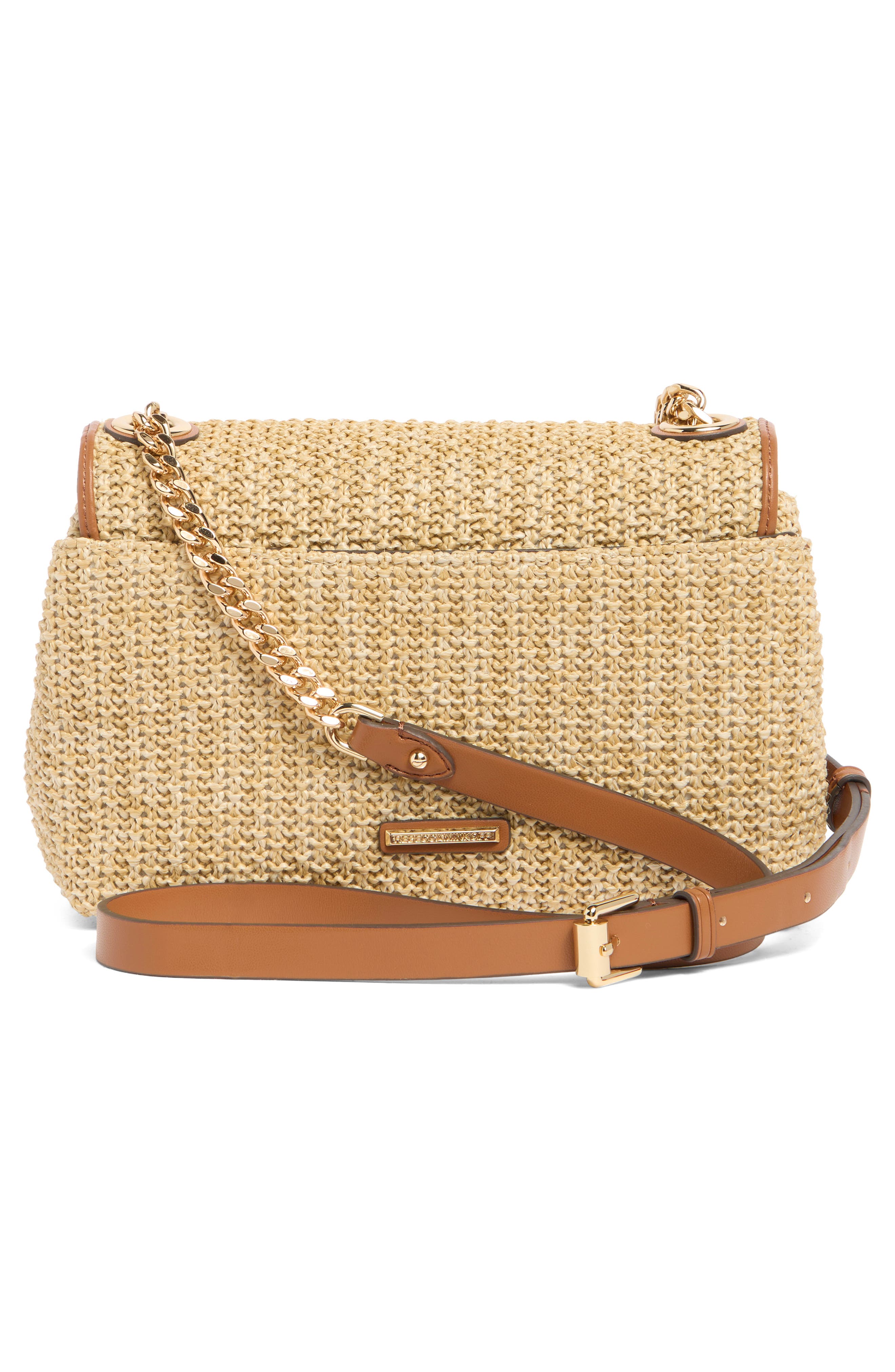 Rebecca Minkoff Edie Straw Crossbody Bag, Alternate, color, 