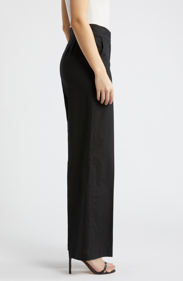 Tahari ASL Wide Leg Linen Blend Pants, Alternate, color,