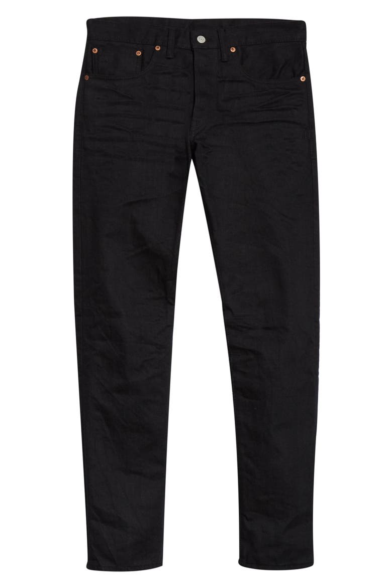 RRL Slim Fit Selvedge Jeans, Alternate, color, BLACK