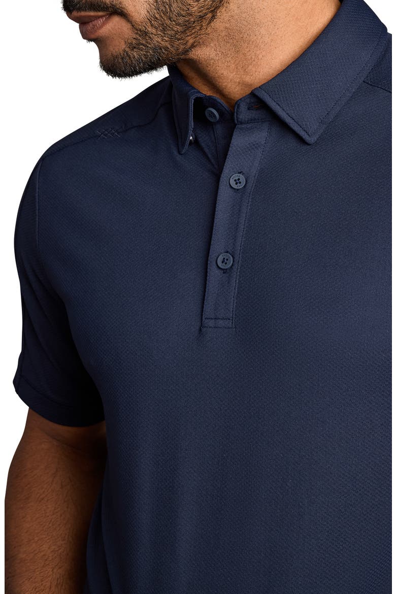 Performance Piqué Polo, Alternate, color, TRUE NAVY