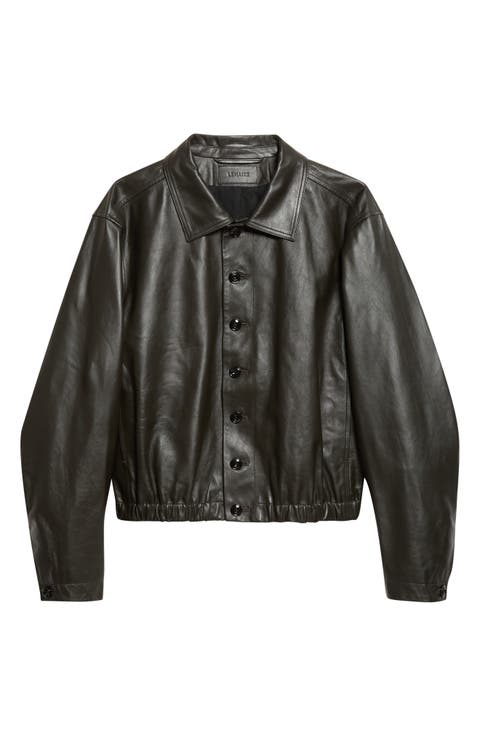 Leather Blouson Jacket