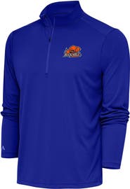 ANTIGUA Men's Antigua Blue Bucknell Bison Tribute Quarter-Zip Top