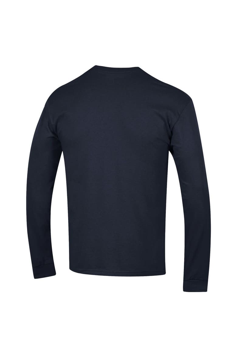 Men's Champion  Navy Gonzaga Bulldogs Arch Over Logo 2-Hit Long Sleeve T-Shirt, Alternate, color, Navy
