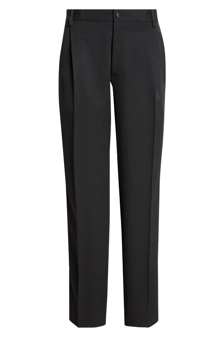 Classic Wool Blend Gabardine Tuxedo Pants, Alternate, color, N0000 NERO
