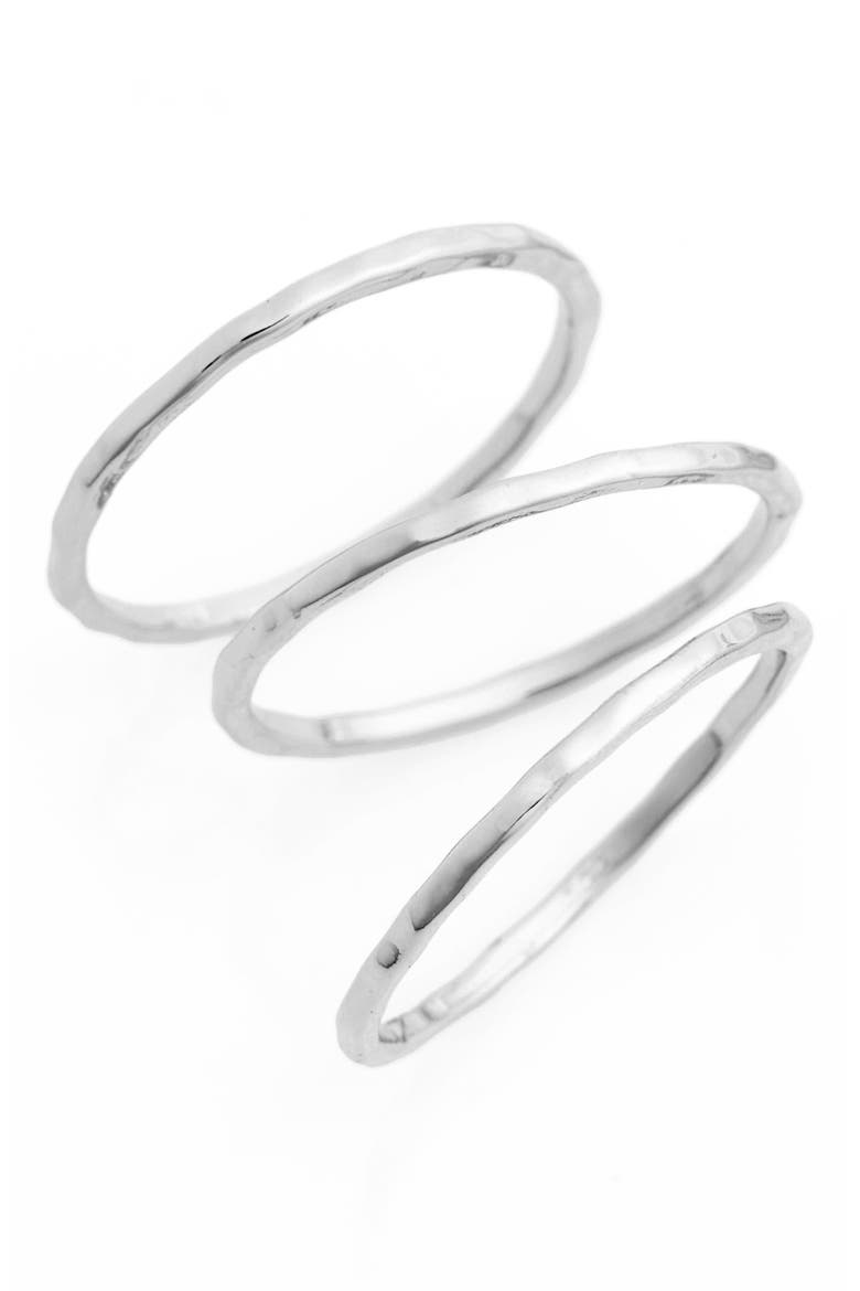 Set of 3 Rings, Main, color, SILVER