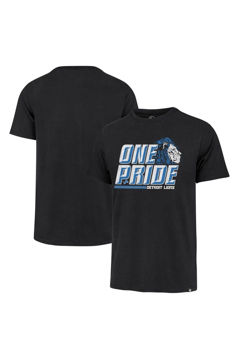 Men's '47 Black Detroit Lions Regional Franklin T-Shirt, Alternate, color, Black