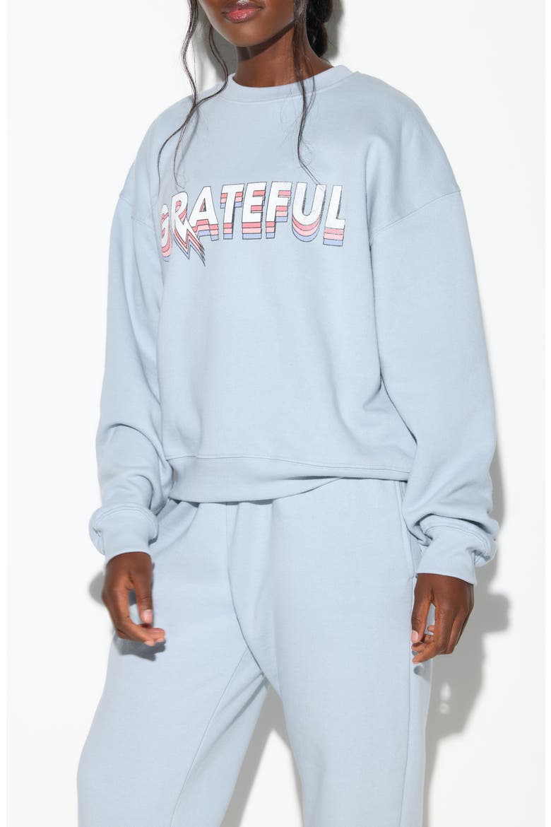 Grateful Ascent La Brea Cotton Sweatshirt, Main, color, ICE BLUE