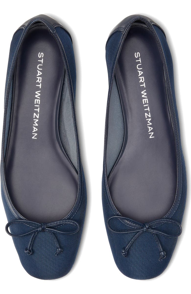 Stuart Weitzman Arabella Mesh Ballet Flat, Alternate, color, Nice Blue