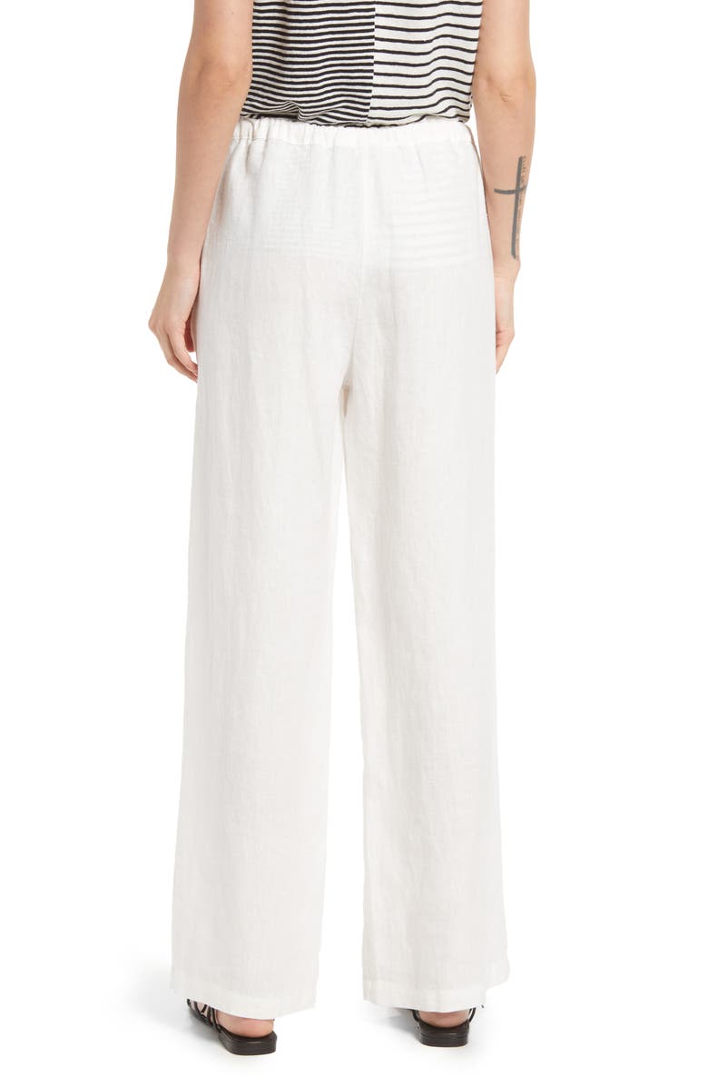Rails Emmie Drawstring Linen Pants, Alternate, color, White