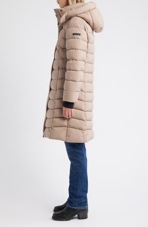 Bcbg Water Resistant Hooded Puffer Jacket In Brown