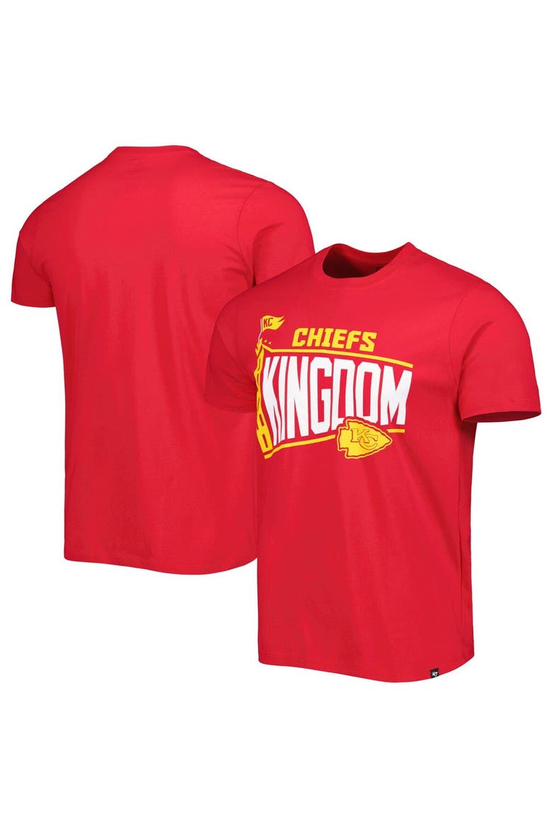 Men's '47 Red Kansas City Chiefs Logo Regional Super Rival T-Shirt, Main, color, Red