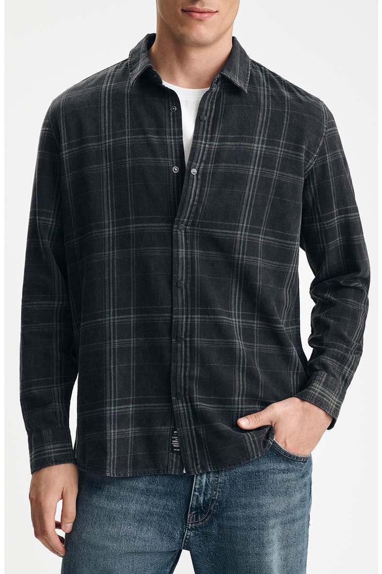 Plaid Long Sleeve Cotton Shirt, Main, color, BISTRO GREEN CHECK