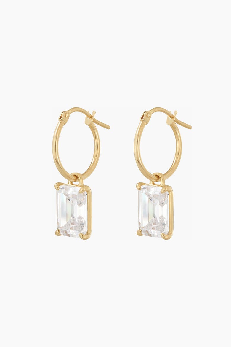 Sterling Silver 18k Gold Plated Lena Sparkle Earrings Statement Piece, Alternate, color, Gold